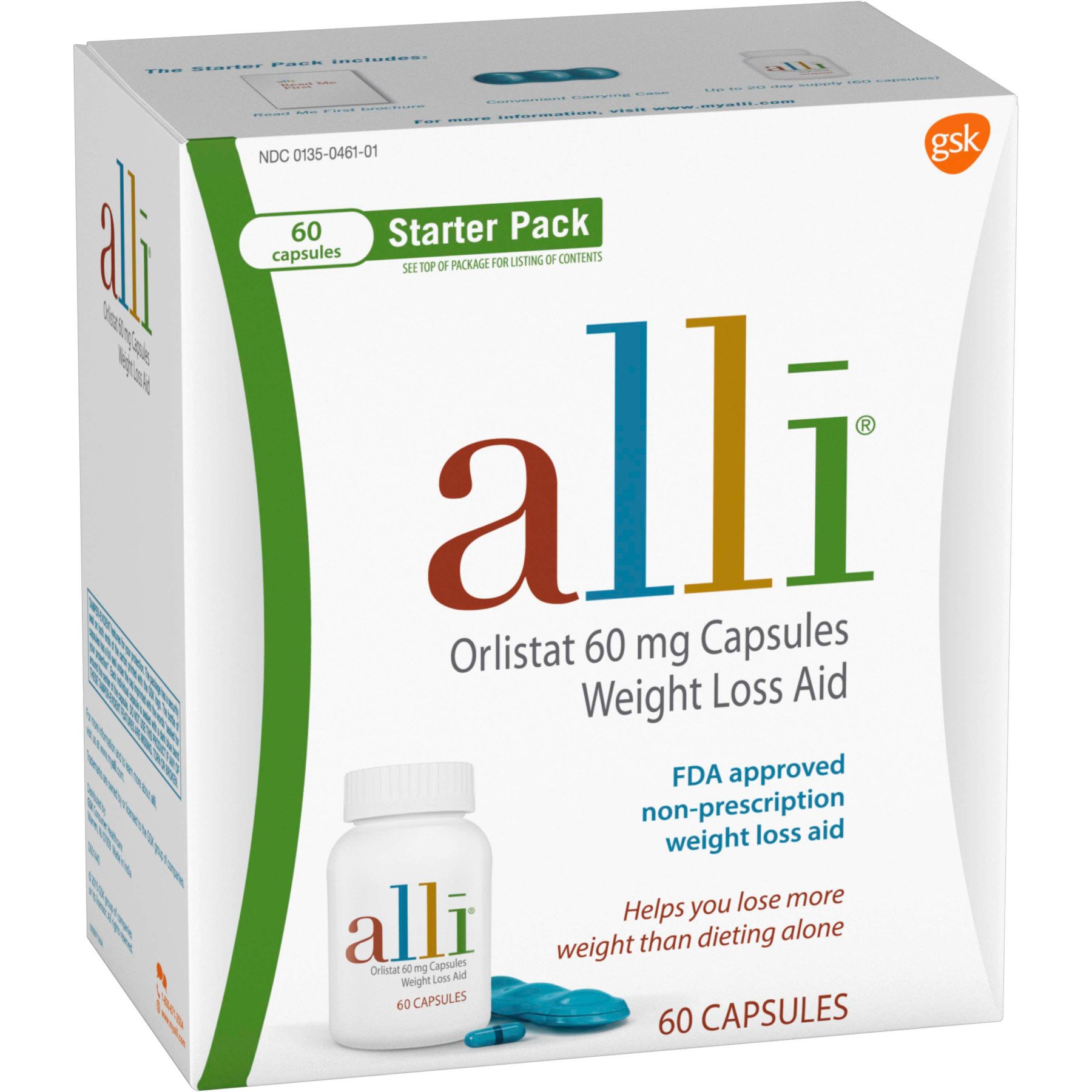 Alli Diet Weight Loss Supplement Pills, Orlistat