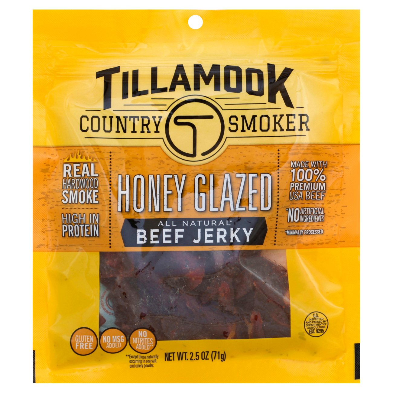 Tillamook Country Smoker Honey Glazed Beef Jerky Shop Jerky at HEB