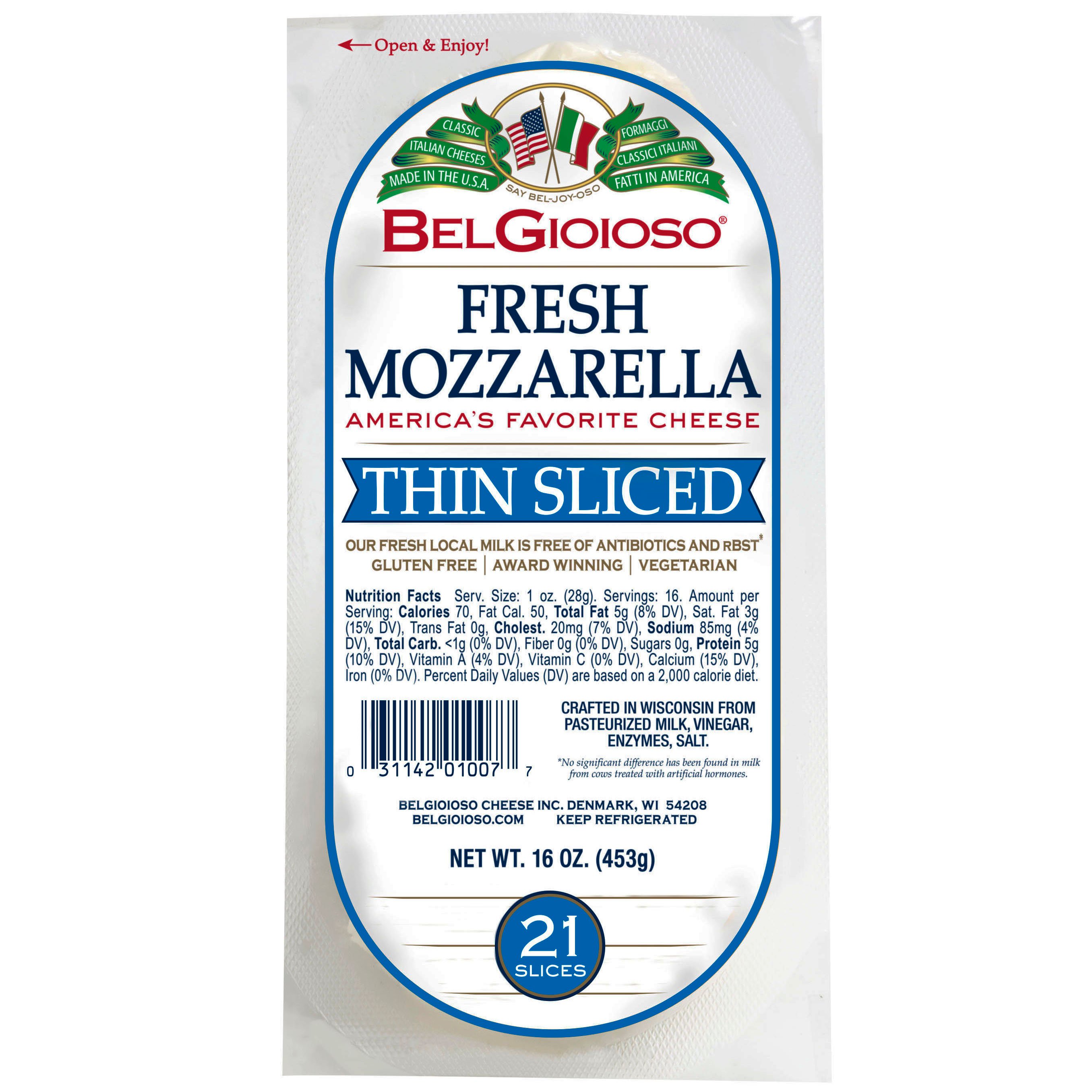 Belgioioso Mozzarella Thin Sliced Shop Cheese at HEB
