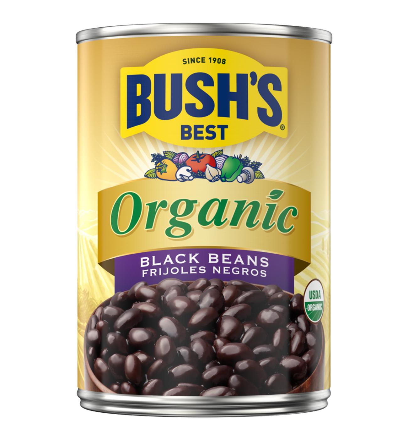 Bush's Best Organic Black Beans; image 1 of 4