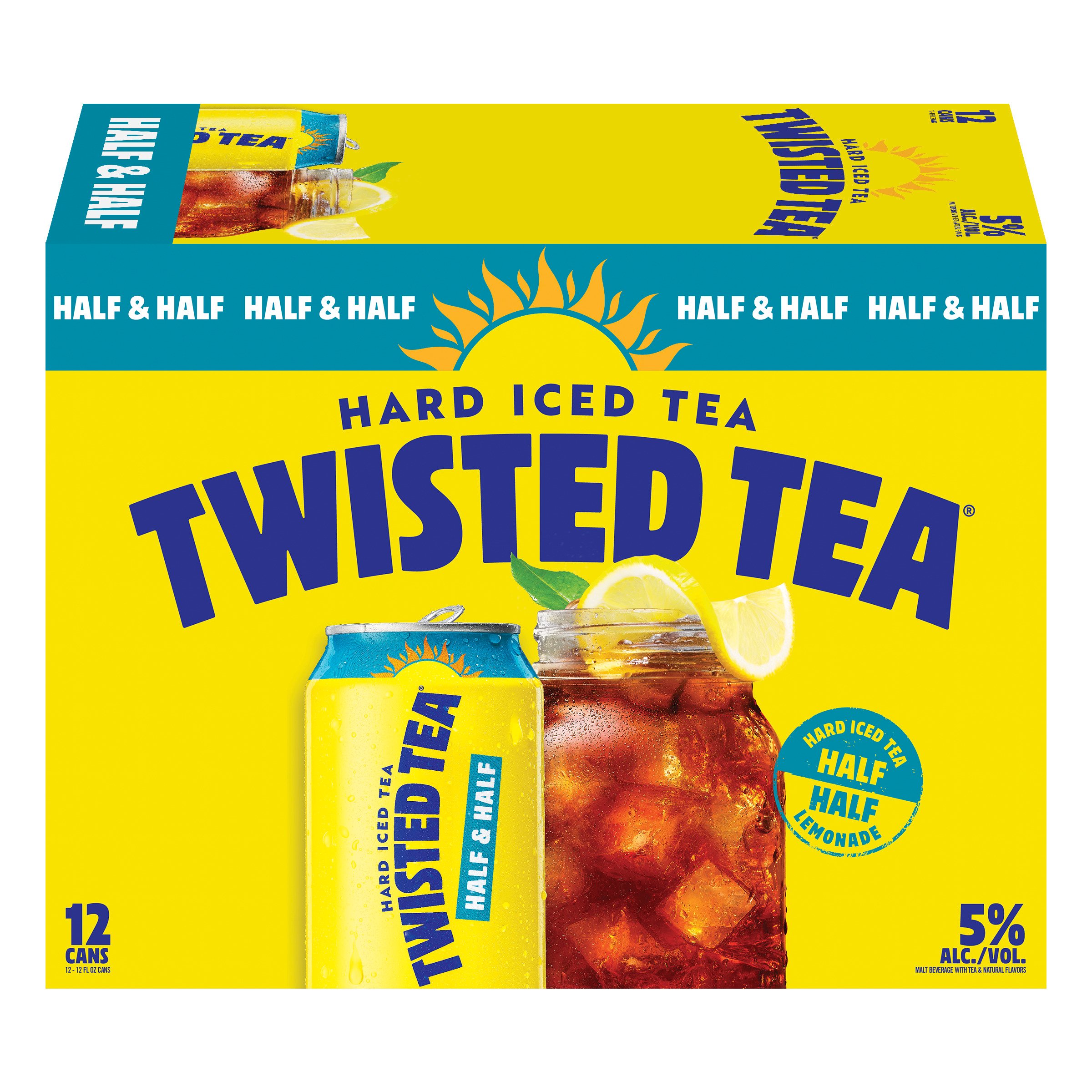 Twisted Tea Hard Iced Tea, Half & Half - 12 pack, 12 fl oz cans