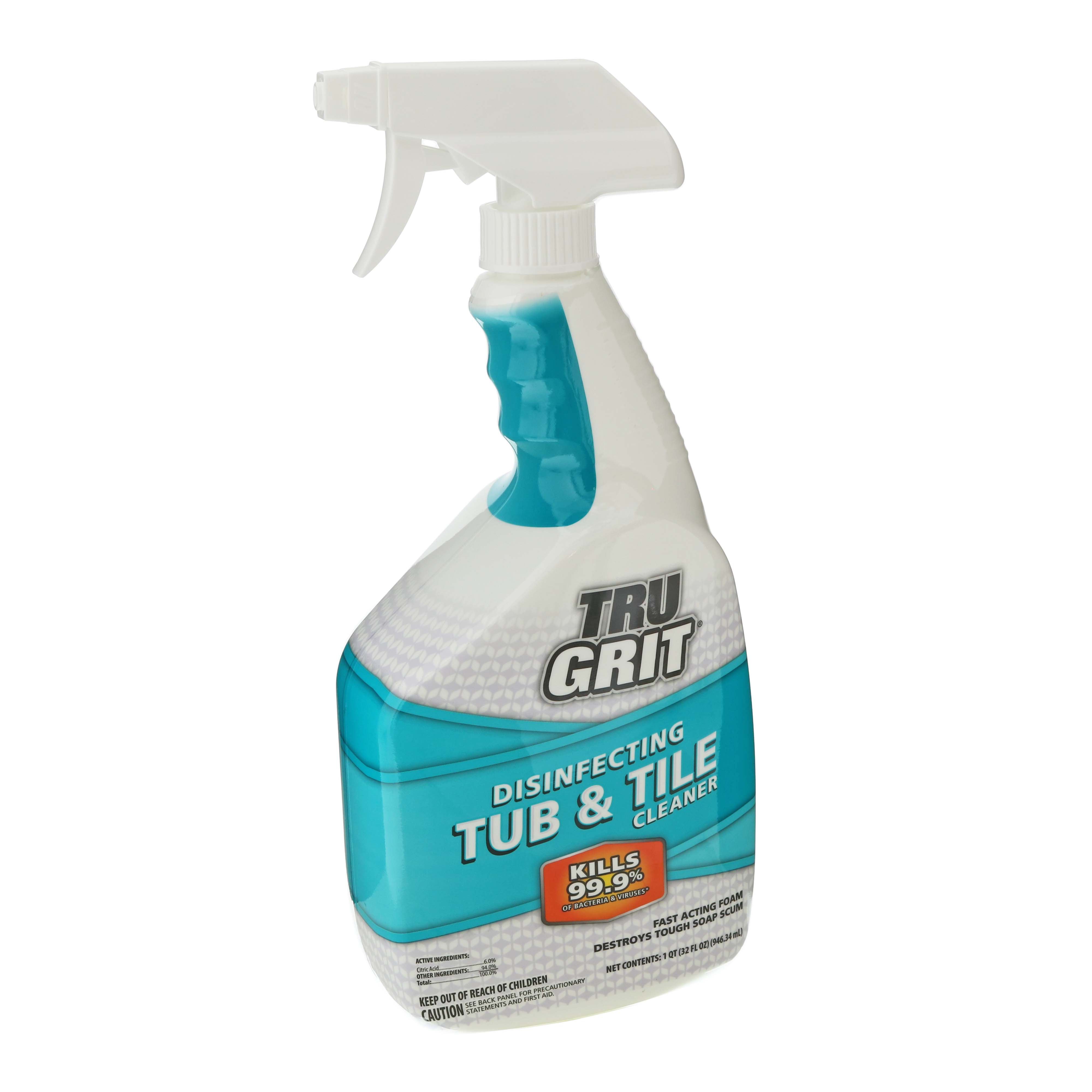 HEB Tru Grit Disinfecting Tub & Tile Cleaner Spray Shop Cleaners at
