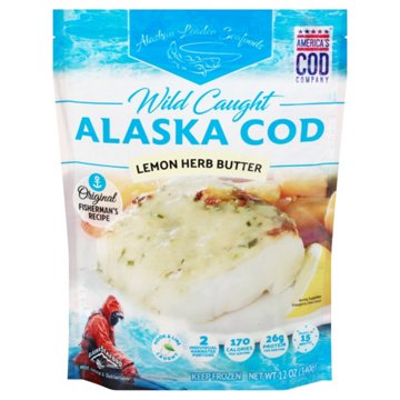 Alaskan Leader Frozen Wild Caught Lemon Herb Alaska Cod Portions, 12 oz