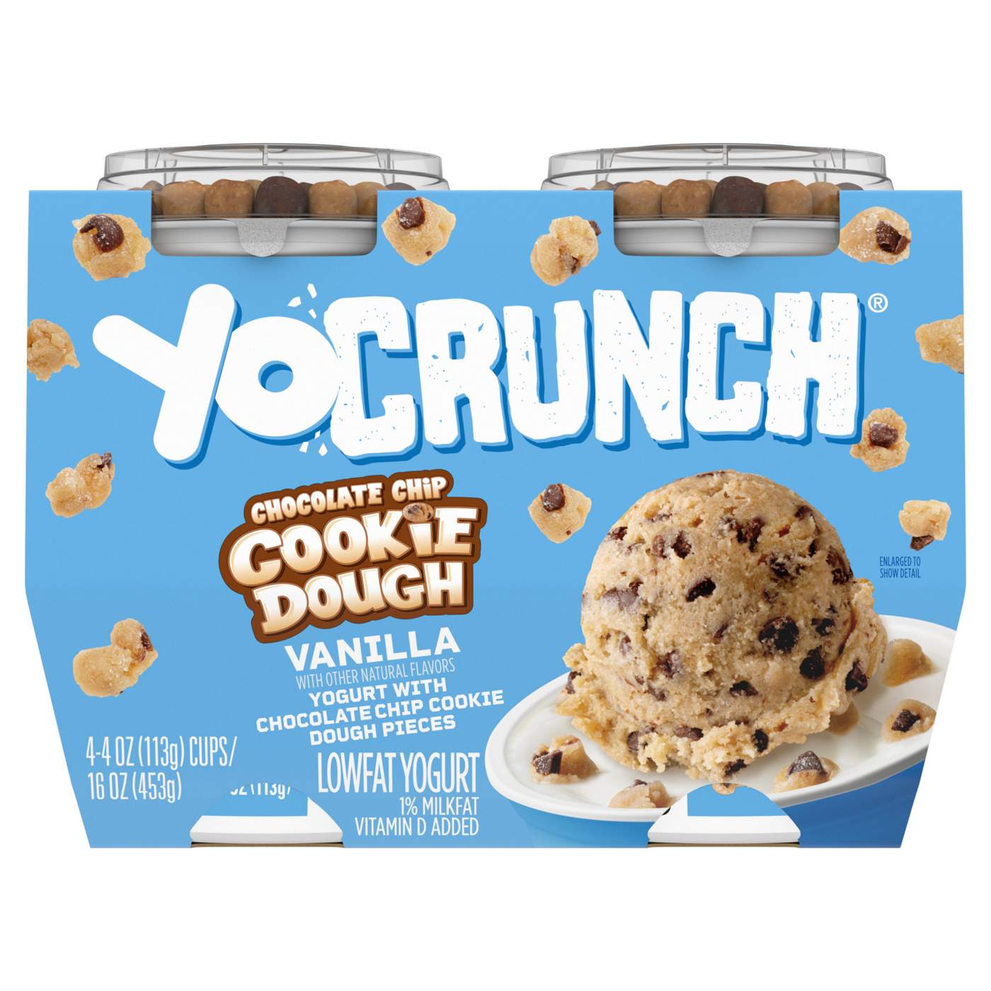 YoCrunch Low-Fat Vanilla With Cookie Dough Yogurt; image 1 of 9