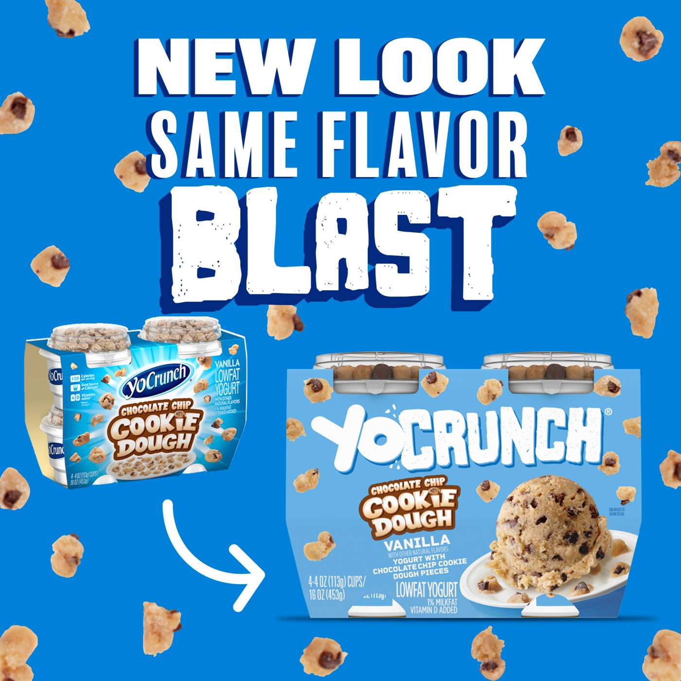 YoCrunch Low-Fat Vanilla With Cookie Dough Yogurt; image 4 of 9