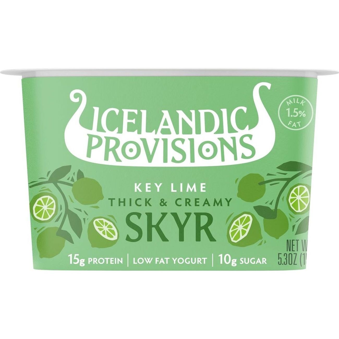 Icelandic Provisions 15g Protein Skyr - Key Lime, 5.3 oz