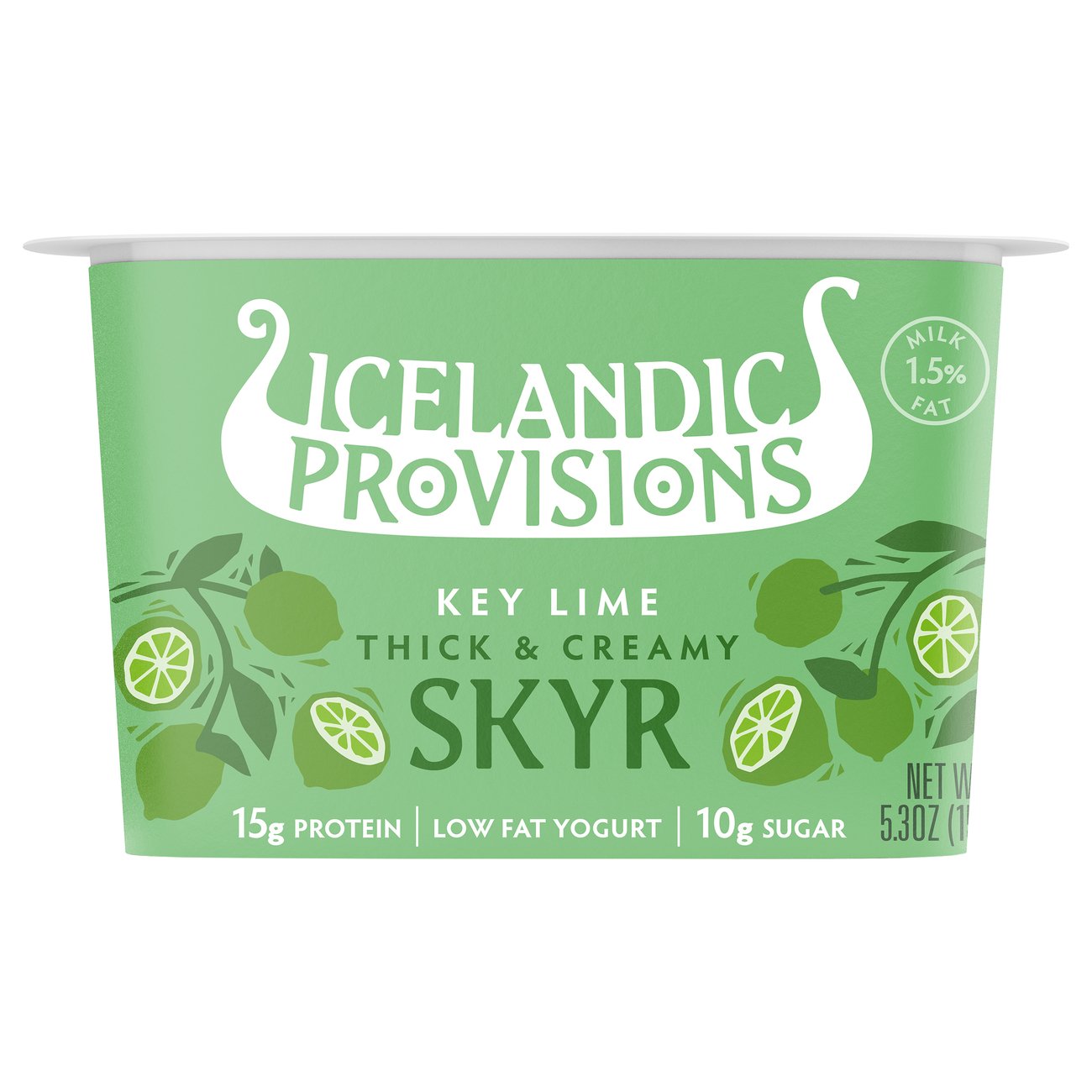 Icelandic Provisions Key Lime Traditional Skyr, 5.3 Ounce - 12 per case.