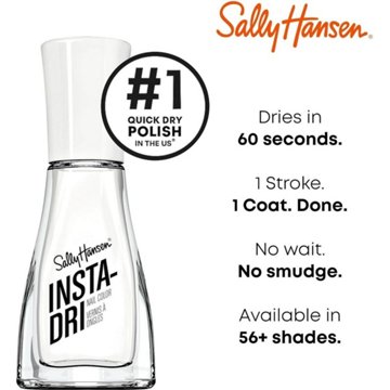 Sally Hansen Insta Dri Nail Polish - White On Time, 0.31 oz