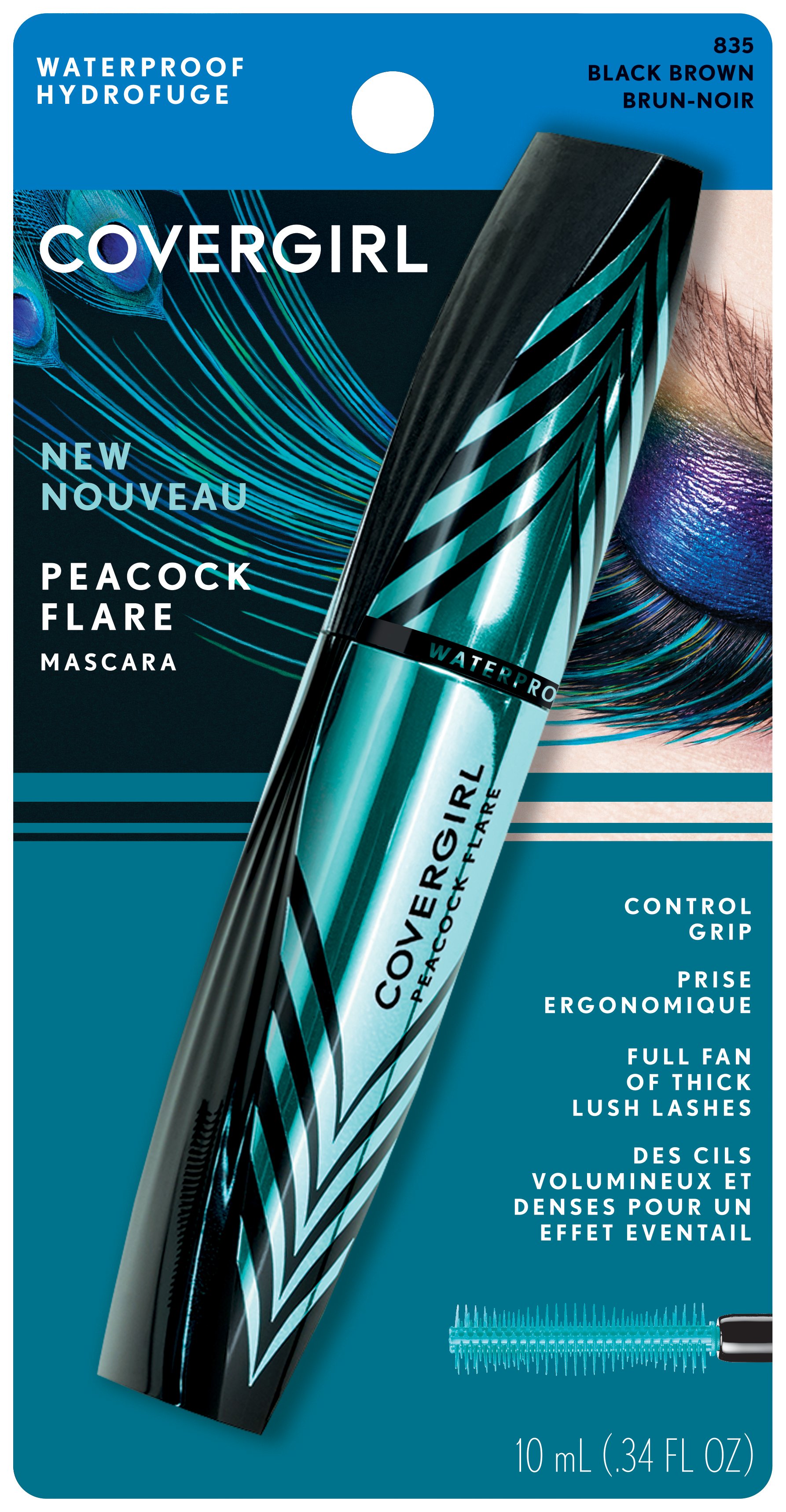 Covergirl Peacock Flare Mascara Waterproof, Black Brown Shop