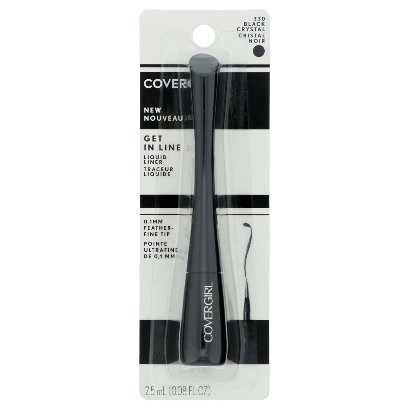 Covergirl Get In Line Liquid Eyeliner 330 Black Crystal; image 1 of 9