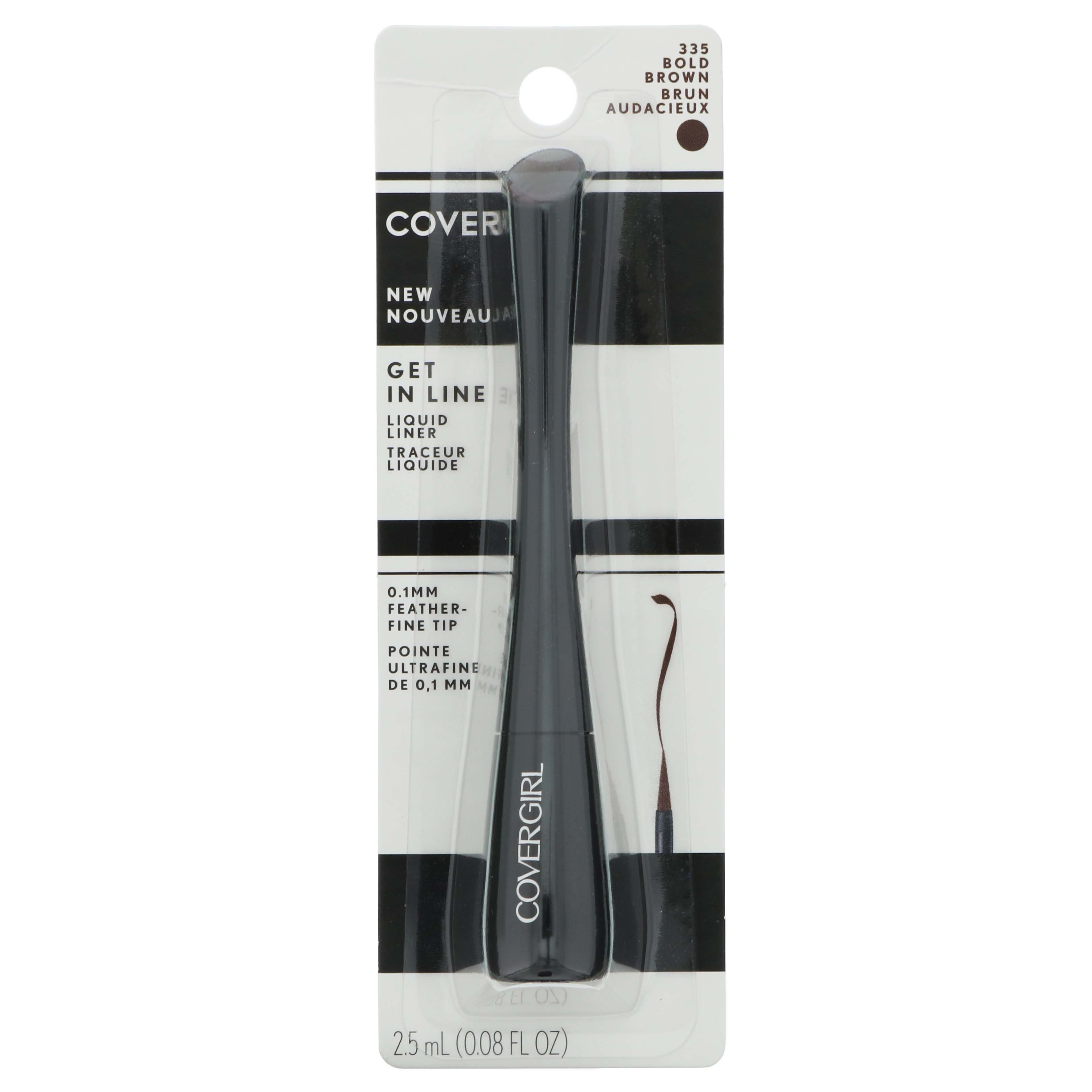 Covergirl Get In Line Liquid Eyeliner 335 Bold Brown Shop Eyeliner at