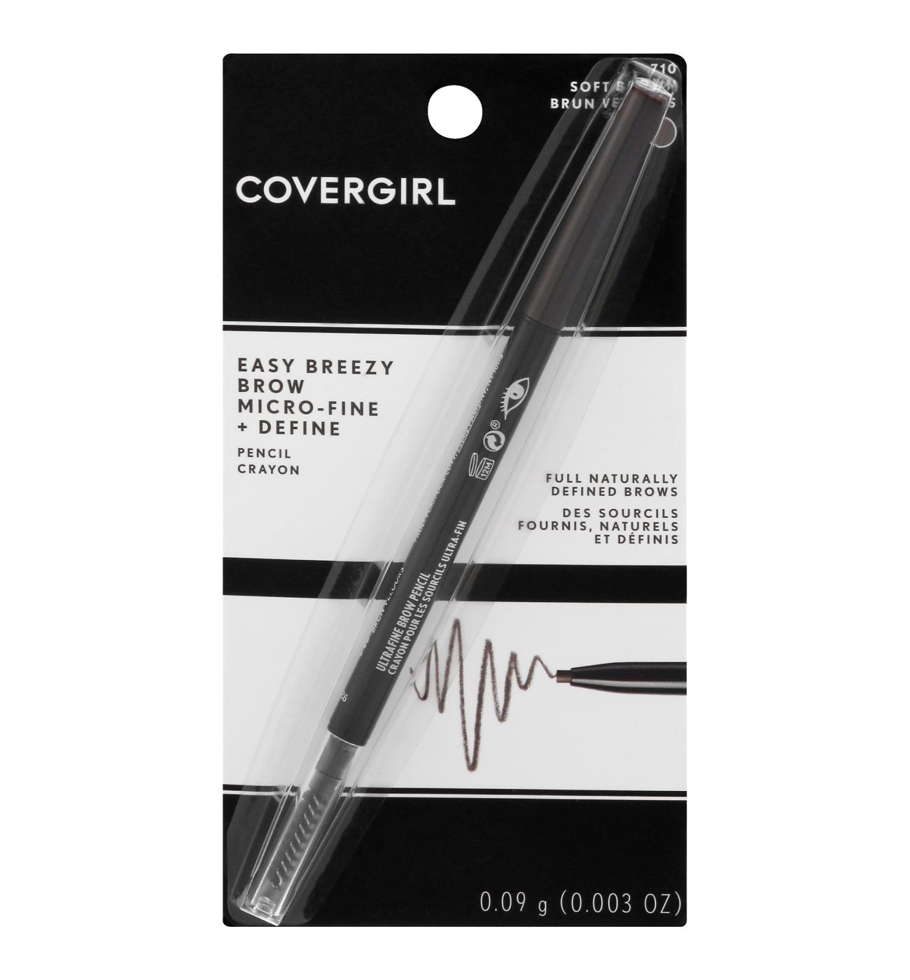 Covergirl Easy Breezy Brow Micro-Fine + Define Pencil 710 Soft Brown; image 1 of 3