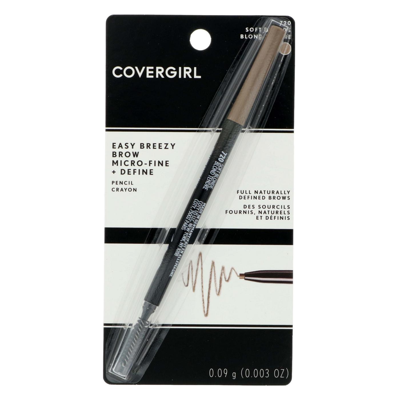 Covergirl Easy Breezy Brow Micro-Fine + Define Pencil 720 Soft Blonde; image 1 of 3