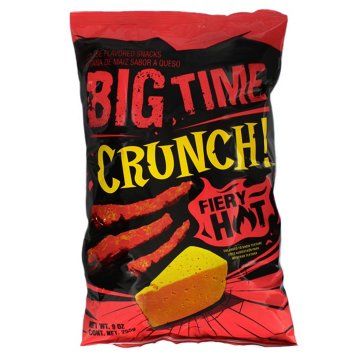 Big Time Crunch! Cheese-Flavored Snacks - Fiery Hot, 9 oz