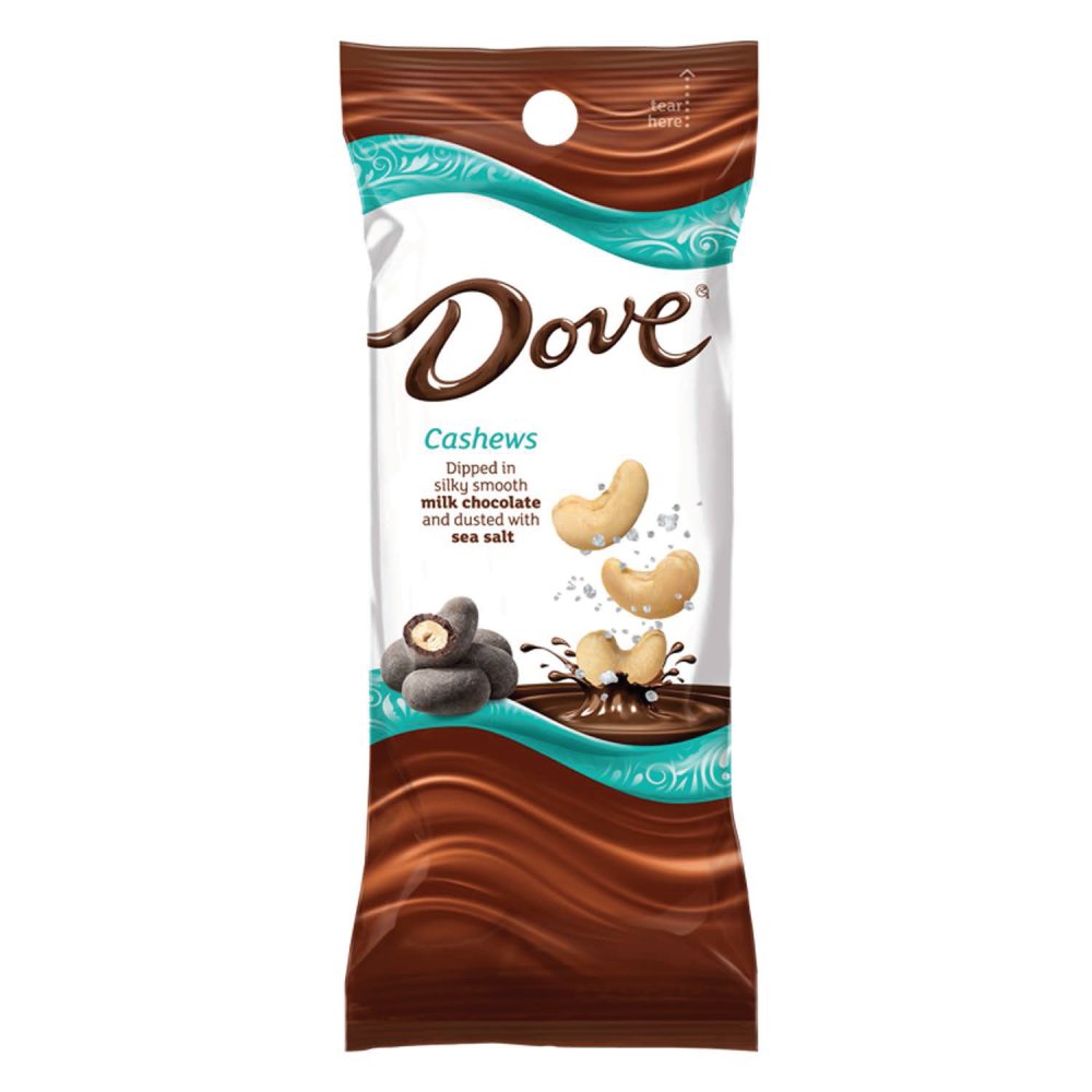 Dove Cashews Dipped In Milk Chocolate And Dusted With Sea Salt, 10 Ct