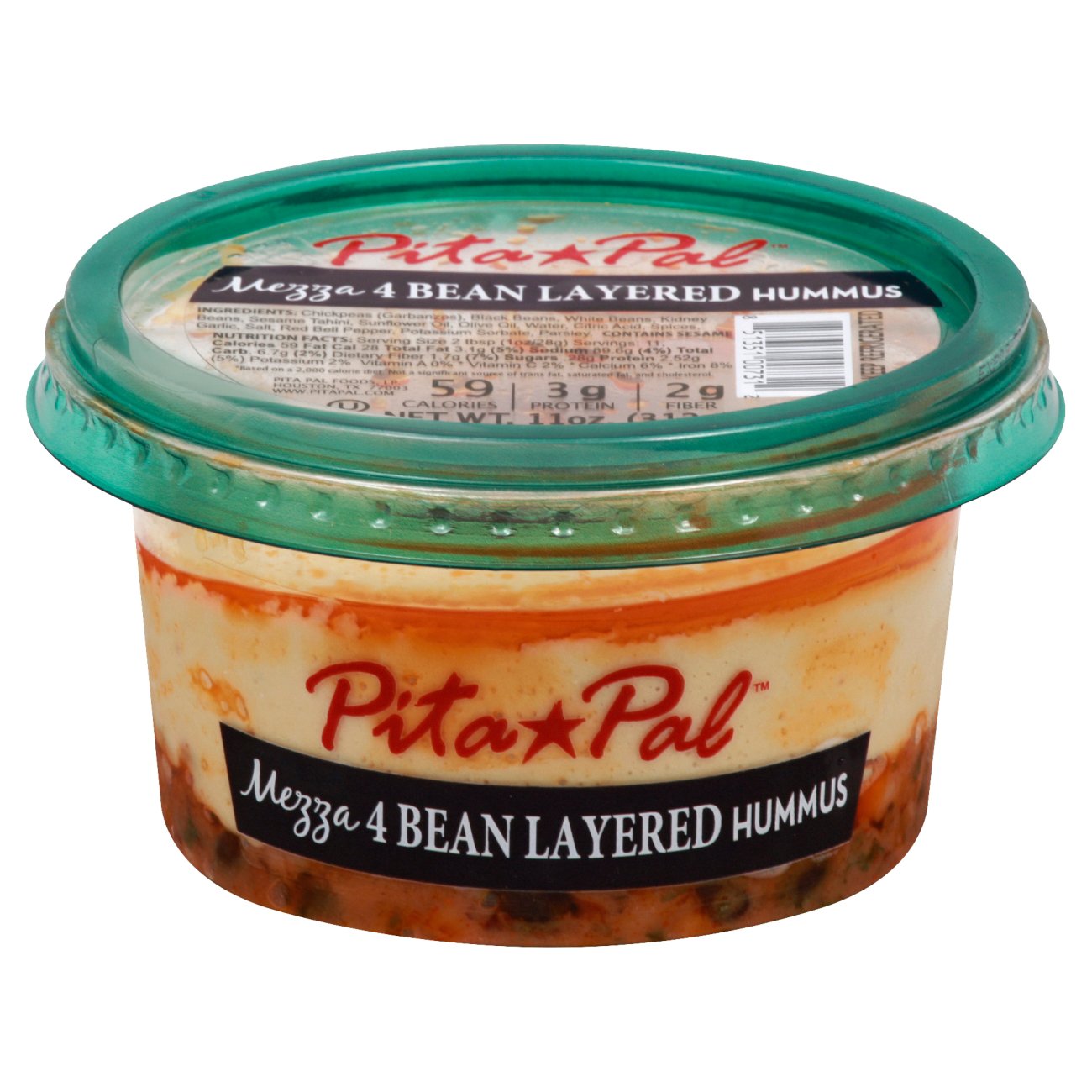 Pita Pal Mezza 4 Bean Layered Hummus Shop Dip at HEB