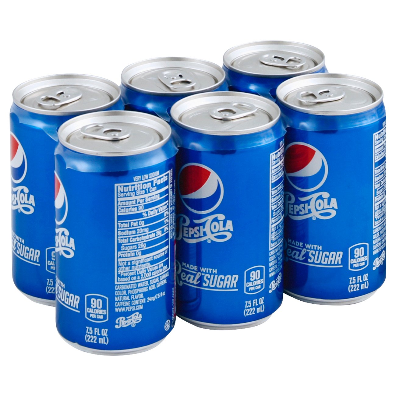 Pepsi Cola Made with Real Sugar 7.5 oz Cans - Shop Soda at H-E-B