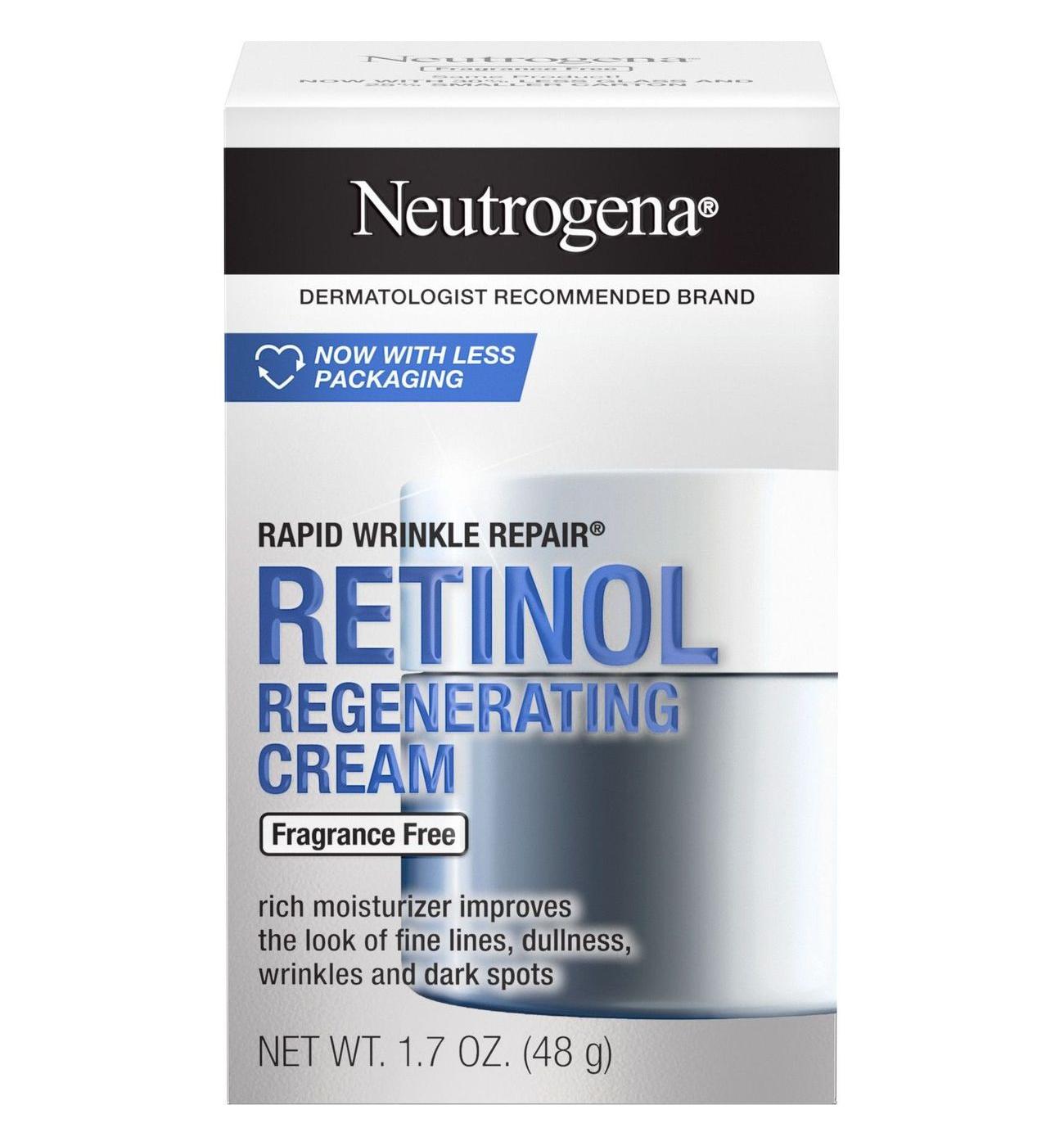 Neutrogena Rapid Wrinkle Repair Retinol Regenerating Cream, Fragrance-Free; image 1 of 8