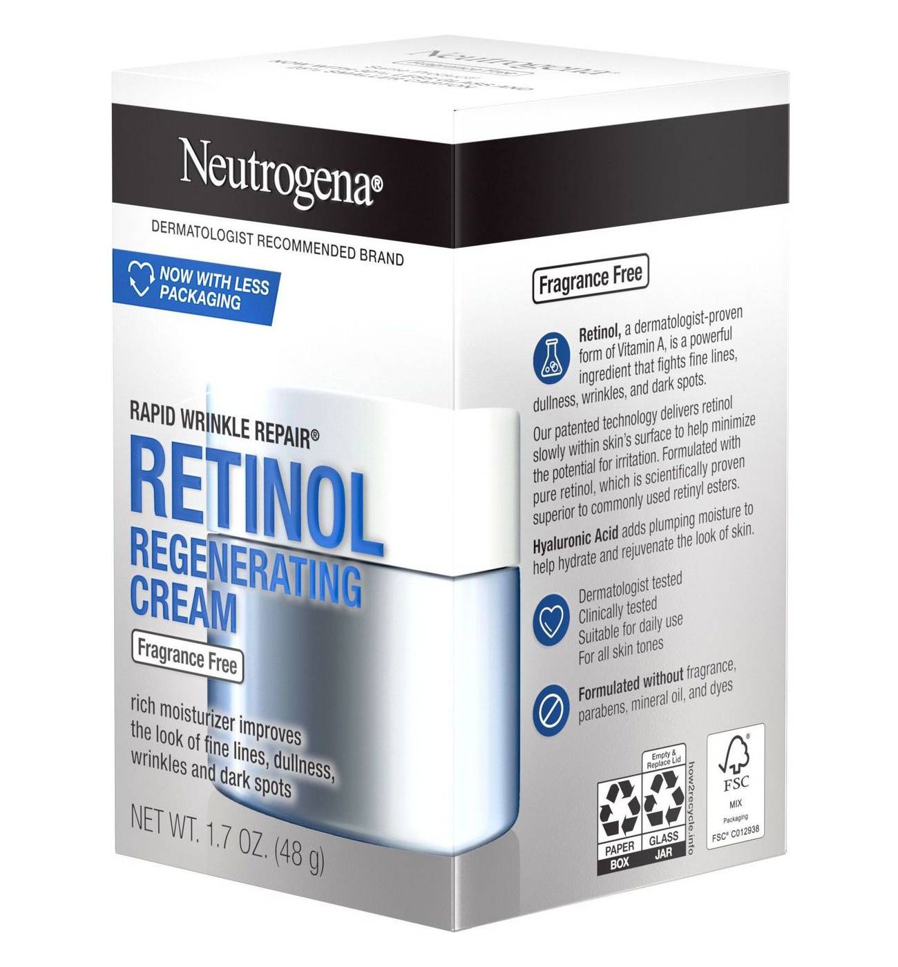 Neutrogena Rapid Wrinkle Repair Retinol Regenerating Cream, Fragrance-Free; image 6 of 8
