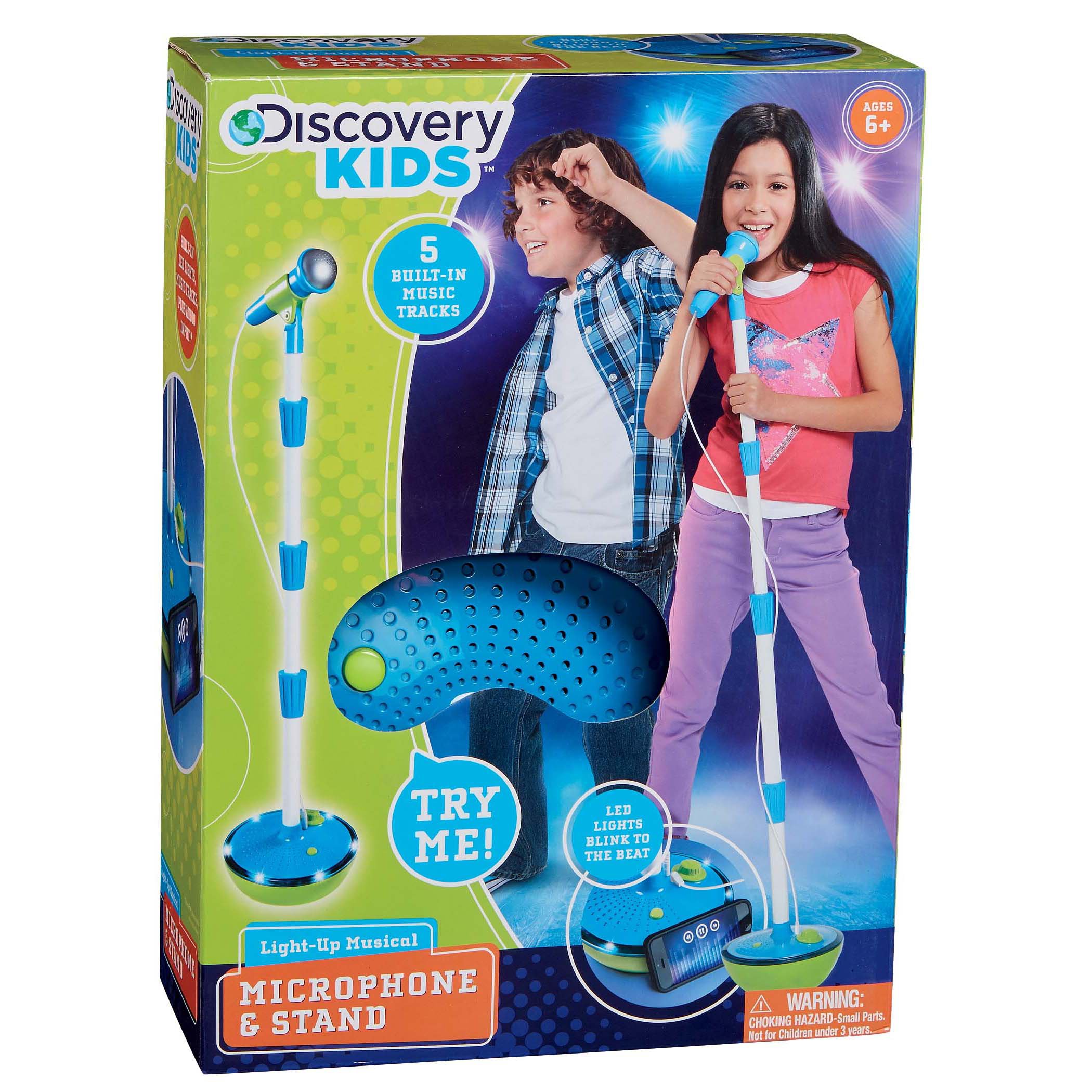 discovery kids toy microphone with stand