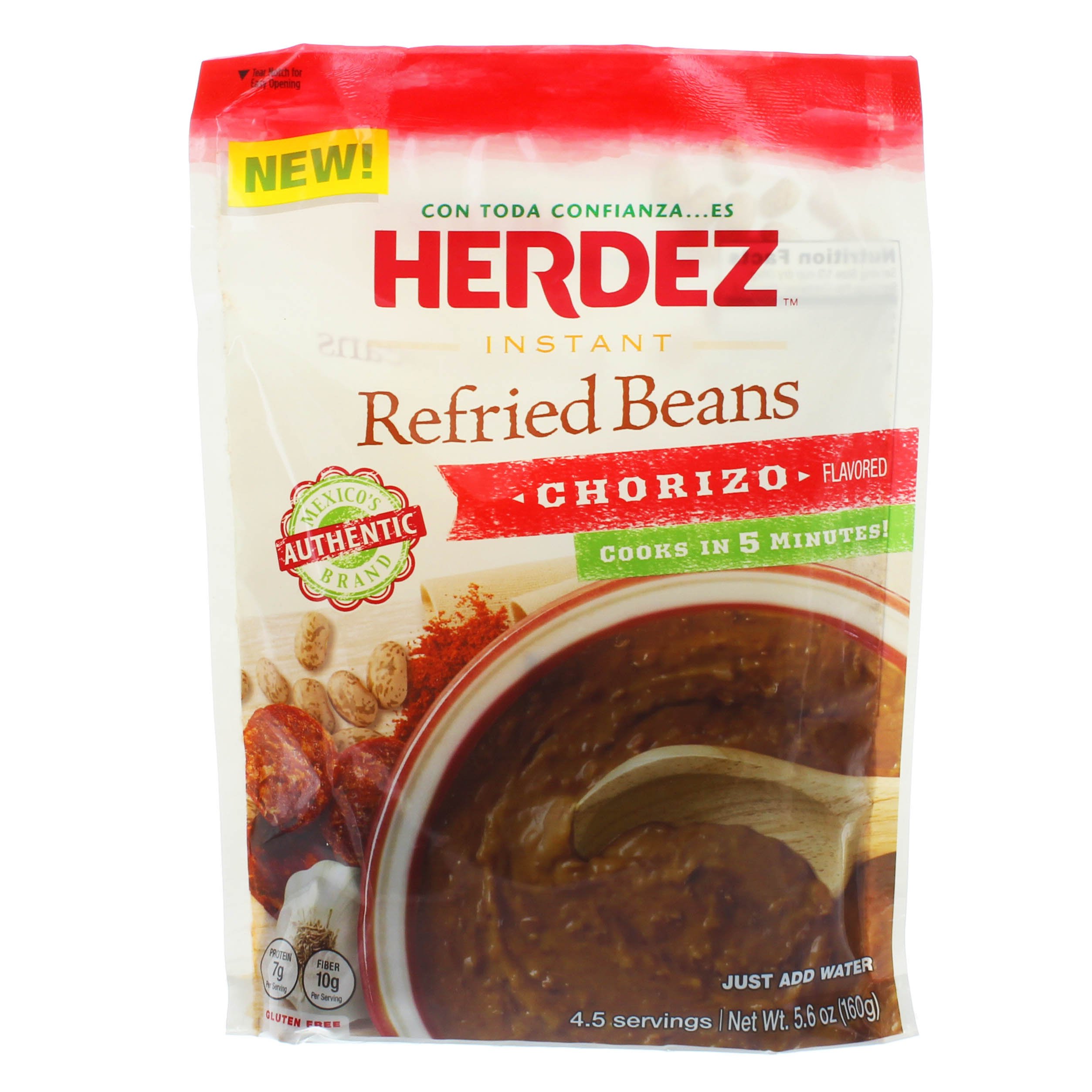 Herdez Chorizo Refried Beans Shop Beans & Legumes at HEB