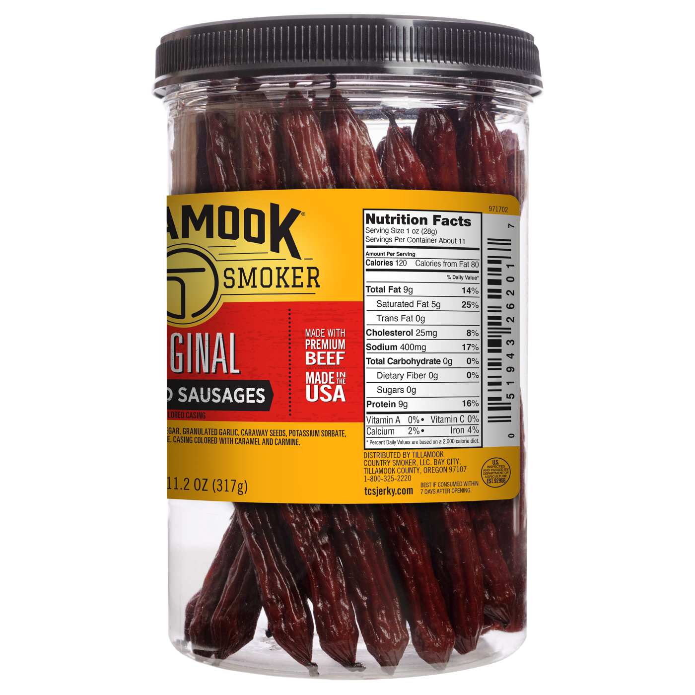 Tillamook Country Smoker Beef Jerky Stick Canister; image 2 of 2