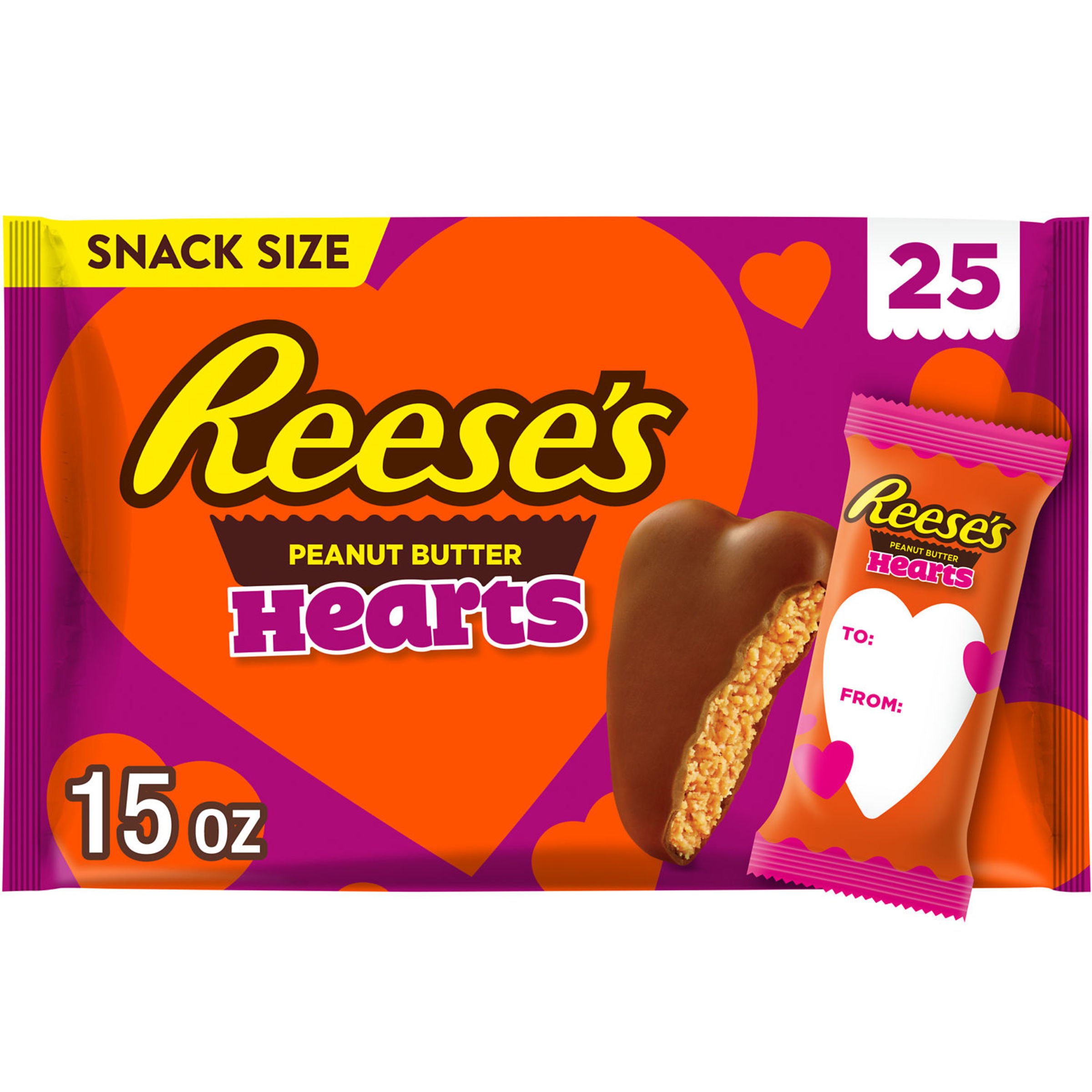 Reese's Valentine's Milk Chocolate Peanut Butter Hearts Exchange Bag