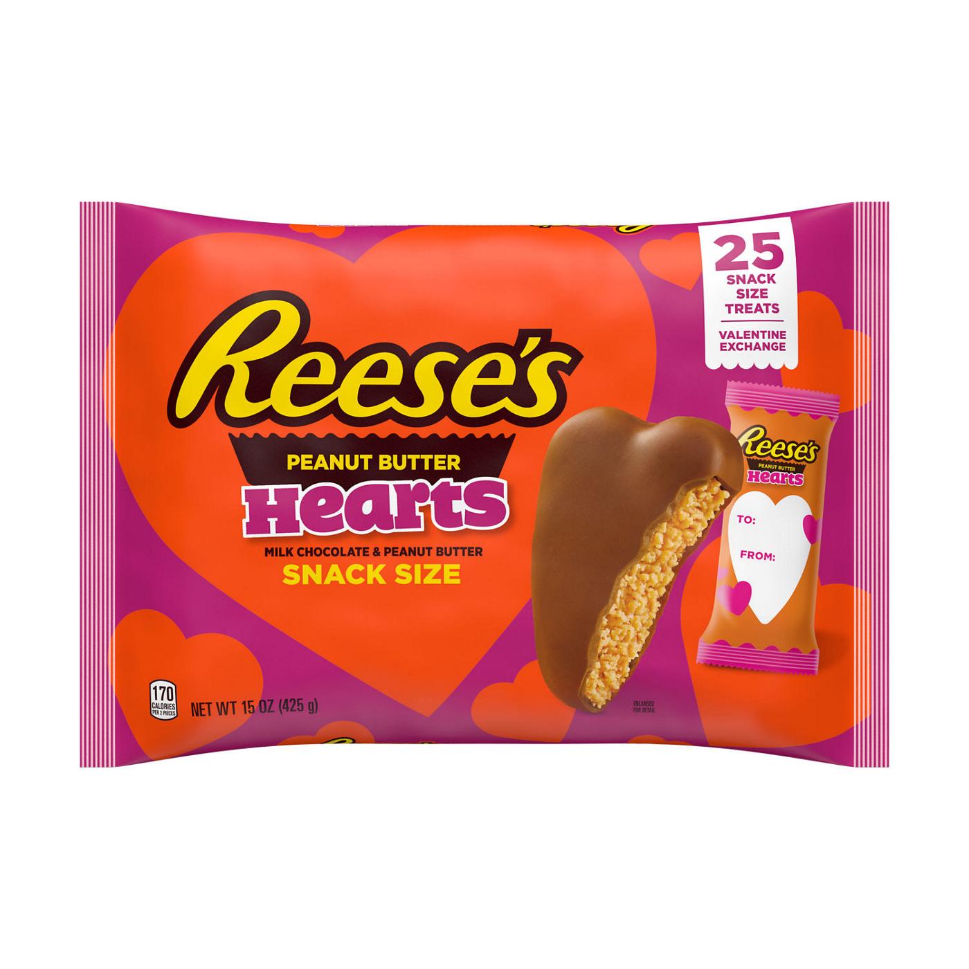 Reese's Peanut Butter Hearts Snack Size Valentine Exchange Candy; image 1 of 7