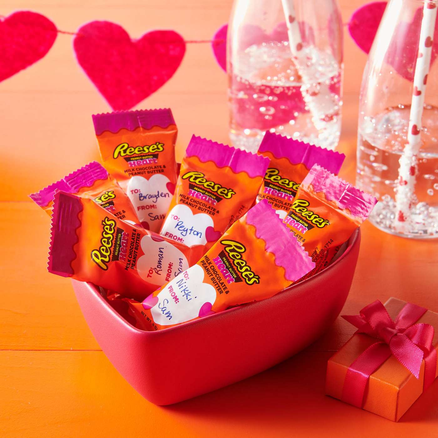 Reese's Peanut Butter Hearts Snack Size Valentine Exchange Candy; image 3 of 7