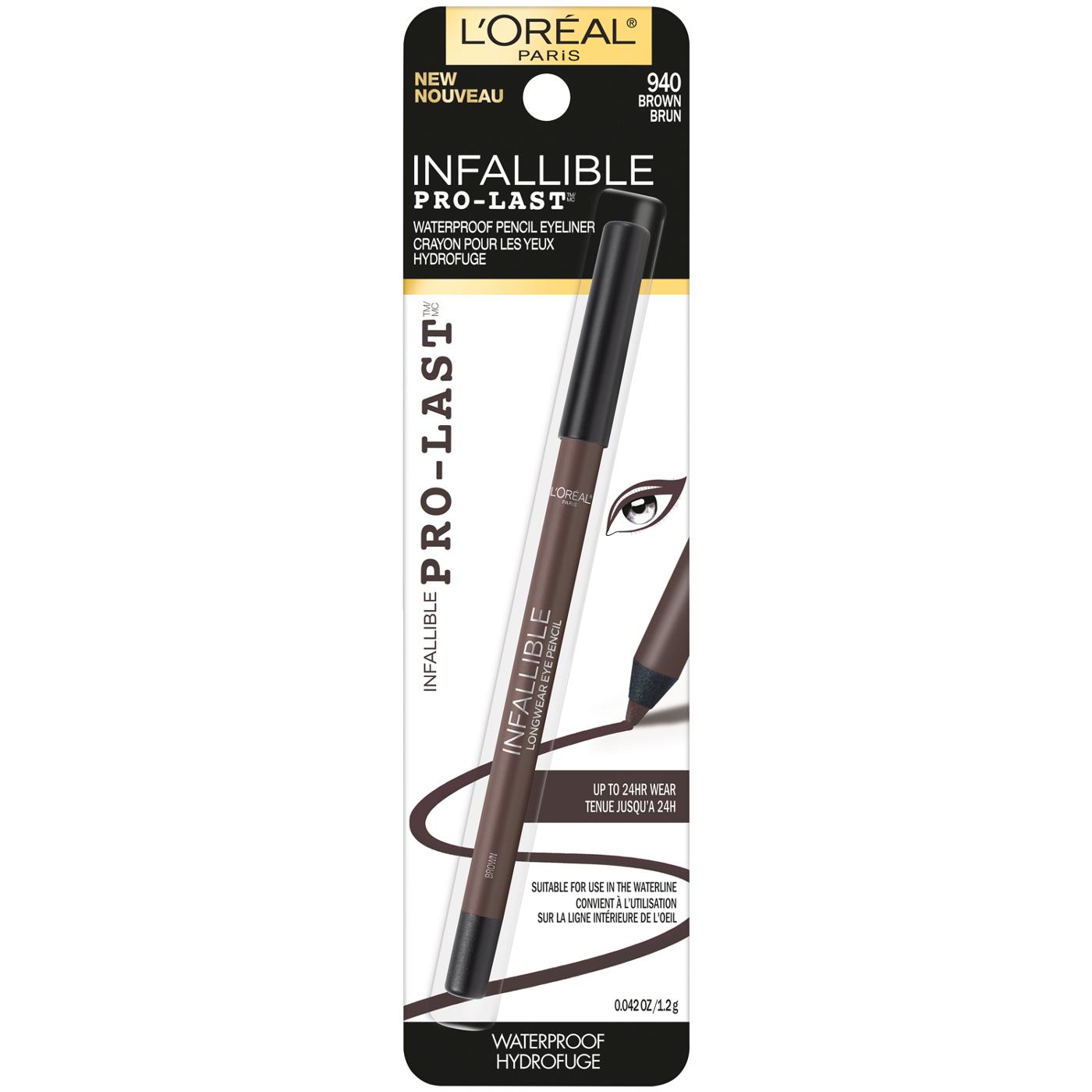 L'Oréal Paris Infallible Pro-Last Waterproof Eyeliner Pencil - Brown; image 1 of 2