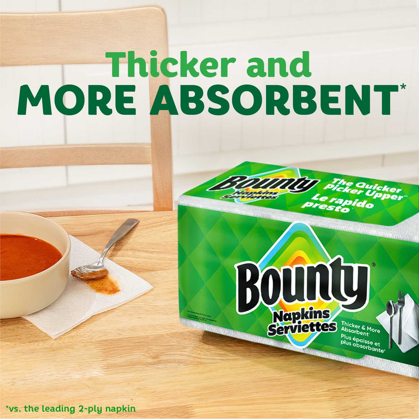 Bounty Paper Napkins - White; image 3 of 10