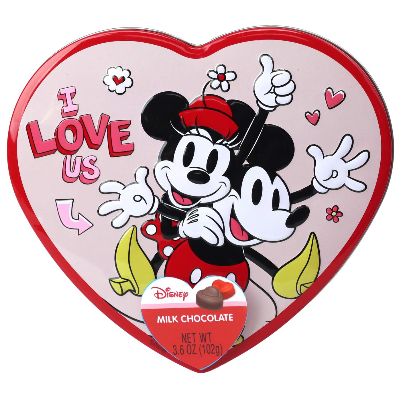 Frankford Disney Mickey & Friends Milk Chocolate Valentine's Heart Gift Tin; image 1 of 2