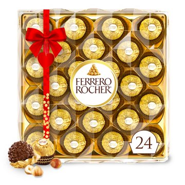 Ferrero Rocher Fine Hazelnut Chocolates Valentine's Gift Box, 24 pc