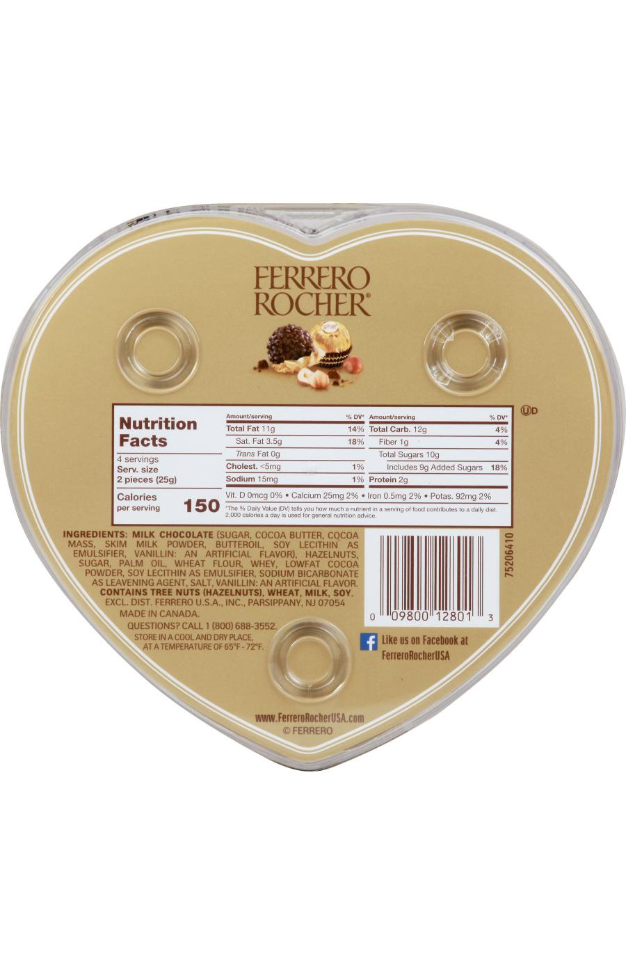 Ferrero Rocher Fine Hazelnut Chocolates Valentine Heart Shape Gift Box; image 2 of 2