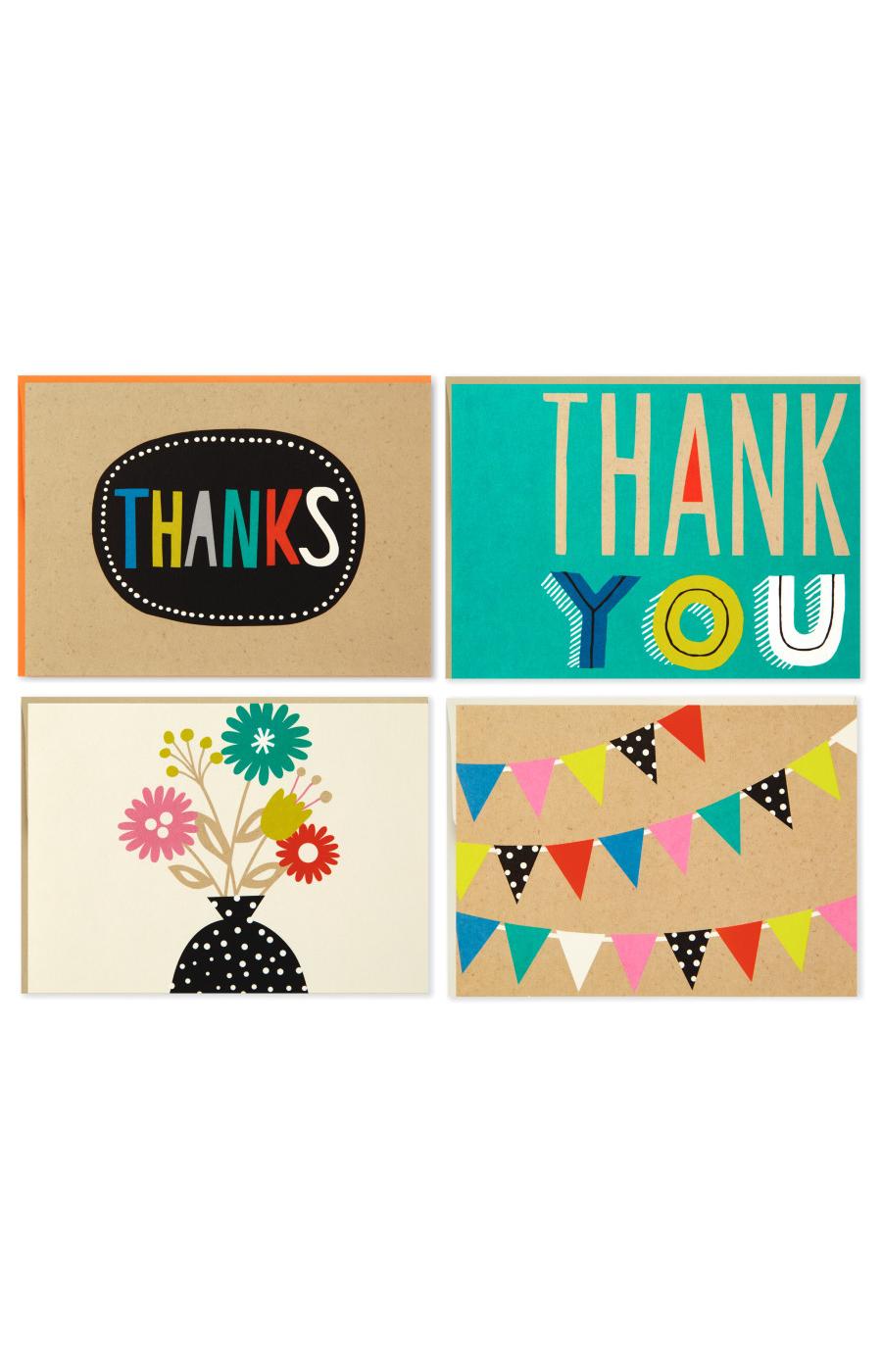 Hallmark Thank You Notes Set, Assorted Designs, 70 Shop Invites