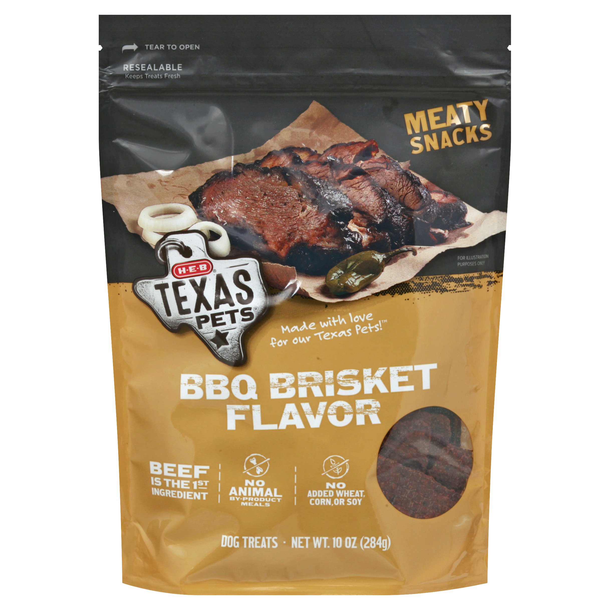 H-E-B Texas Pet BBQ Brisket Flavor Meaty Snacks Dog Treats - Shop Dogs ...