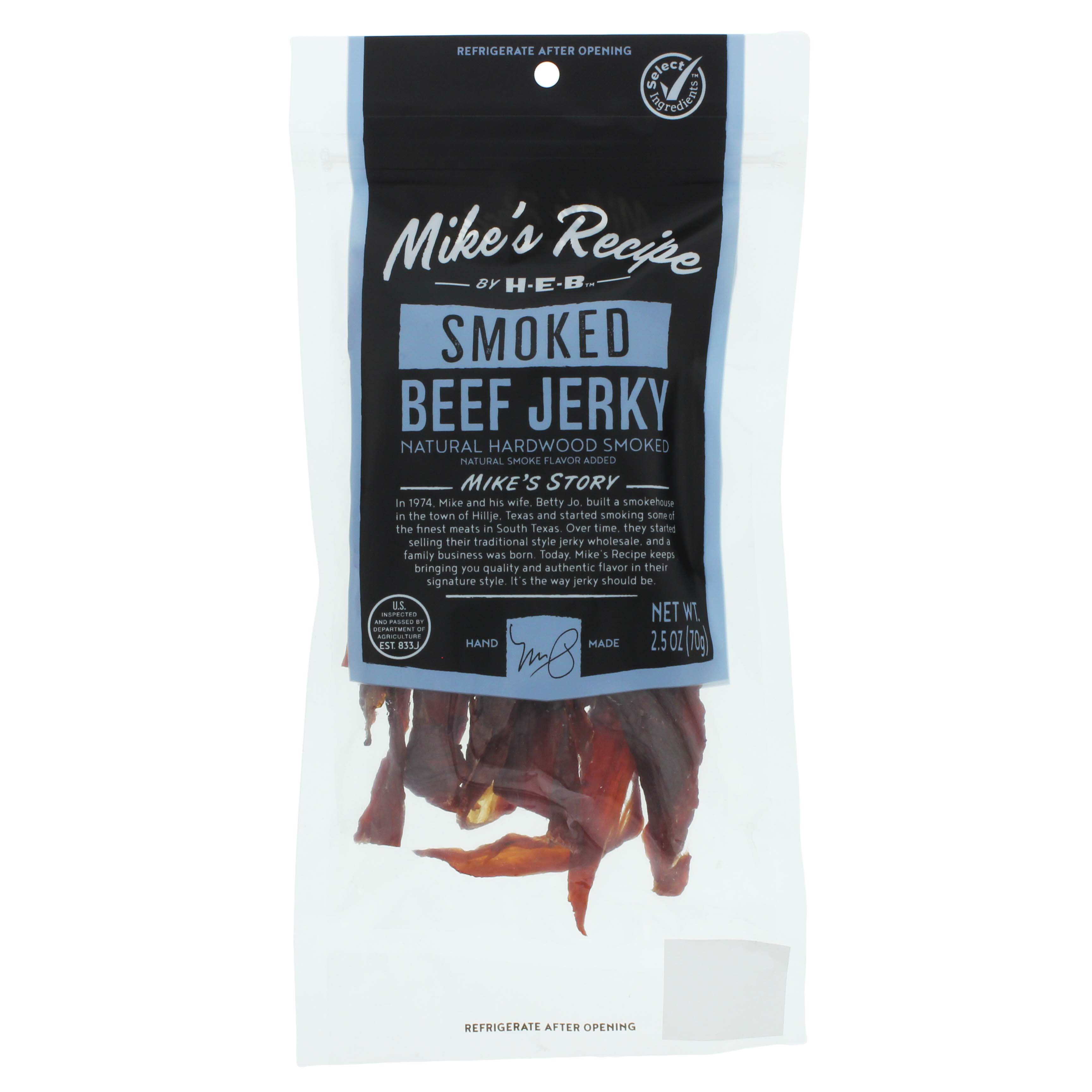 HEB Mike's Recipe Smoked Beef Jerky Shop Jerky at HEB