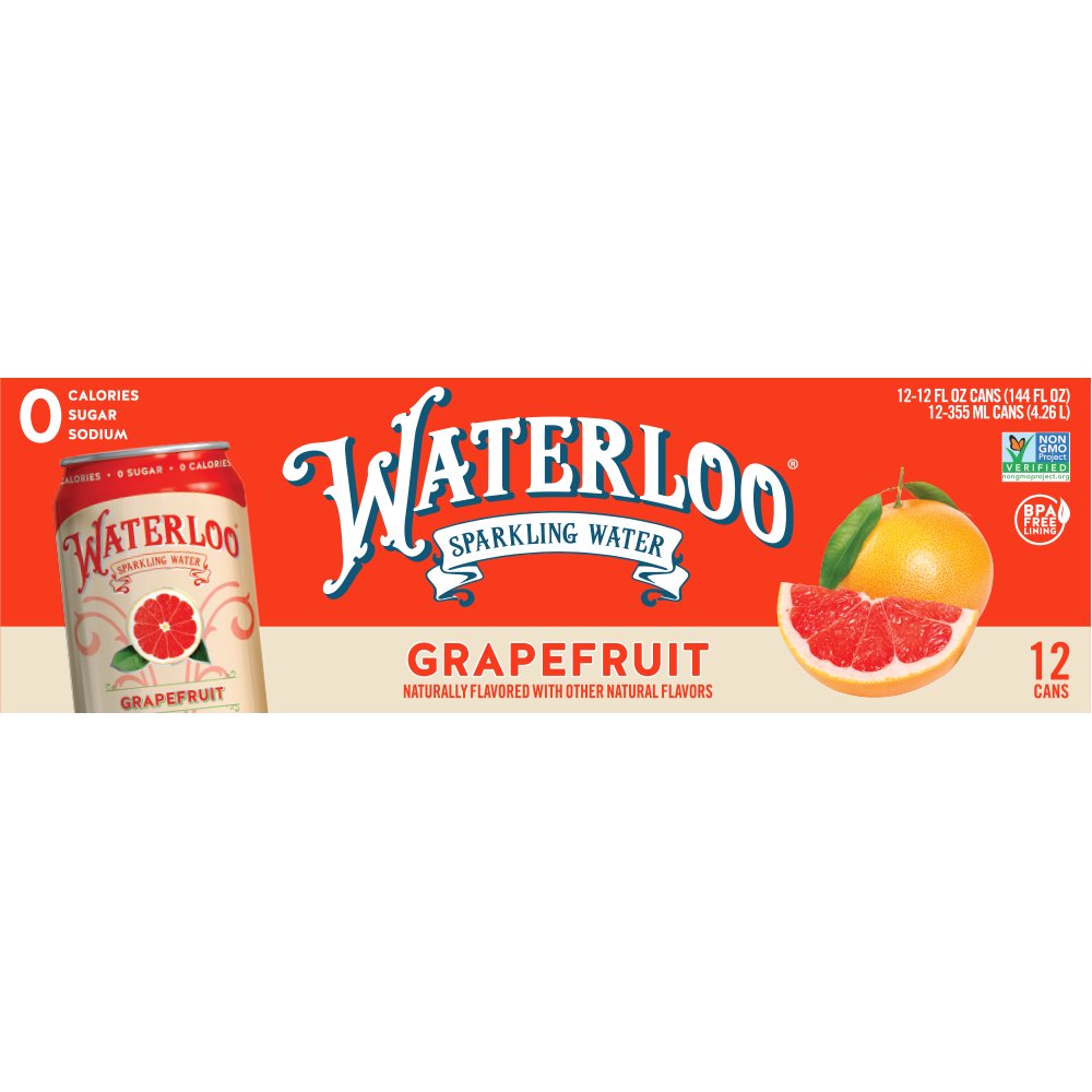 Waterloo Grapefruit Sparkling Water 12 pk Cans Shop Water at HEB