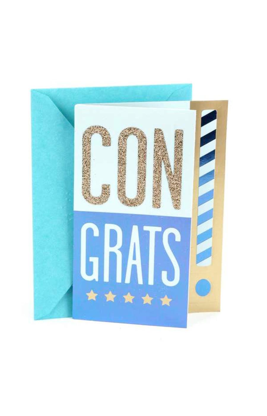 Hallmark Congratulations/Graduation Card (Congrats!, Blank Inside) E54, E12; image 1 of 3