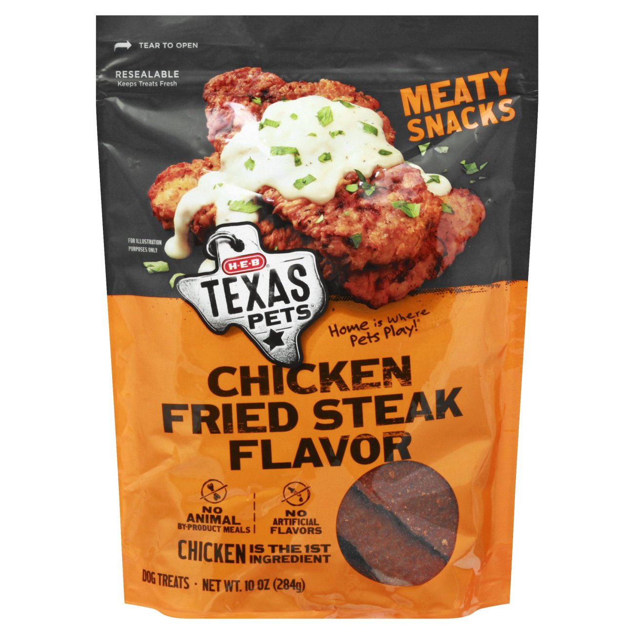 H E B Texas Pets Chicken Fried Steak Flavor Meaty Snacks Dog Treats