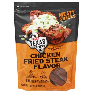 H-E-B Texas Pets Meaty Snacks Dog Treats - Chicken Fried Steak Flavor, 10 oz