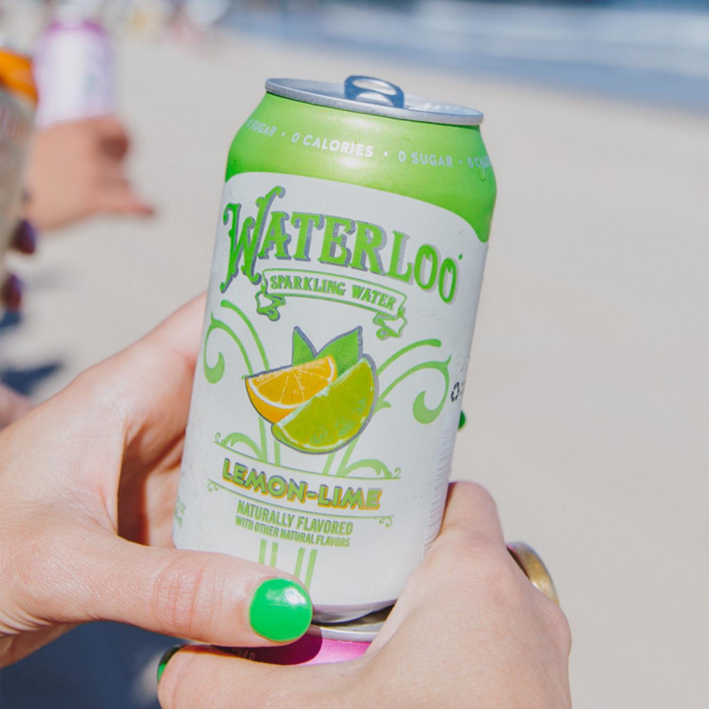 Waterloo Lemon Lime Sparkling Water 12 pk Cans; image 3 of 6