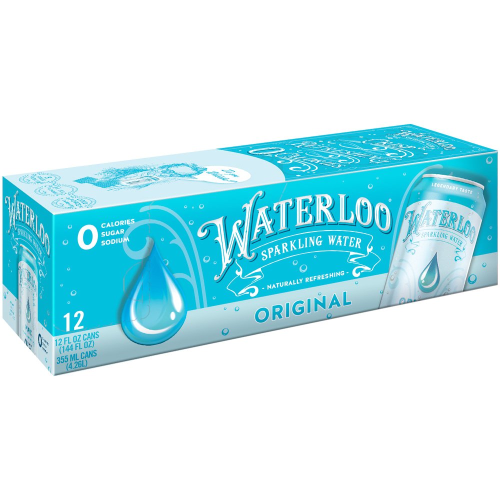 Waterloo Original Sparkling Water 12 oz Cans Shop Water at HEB