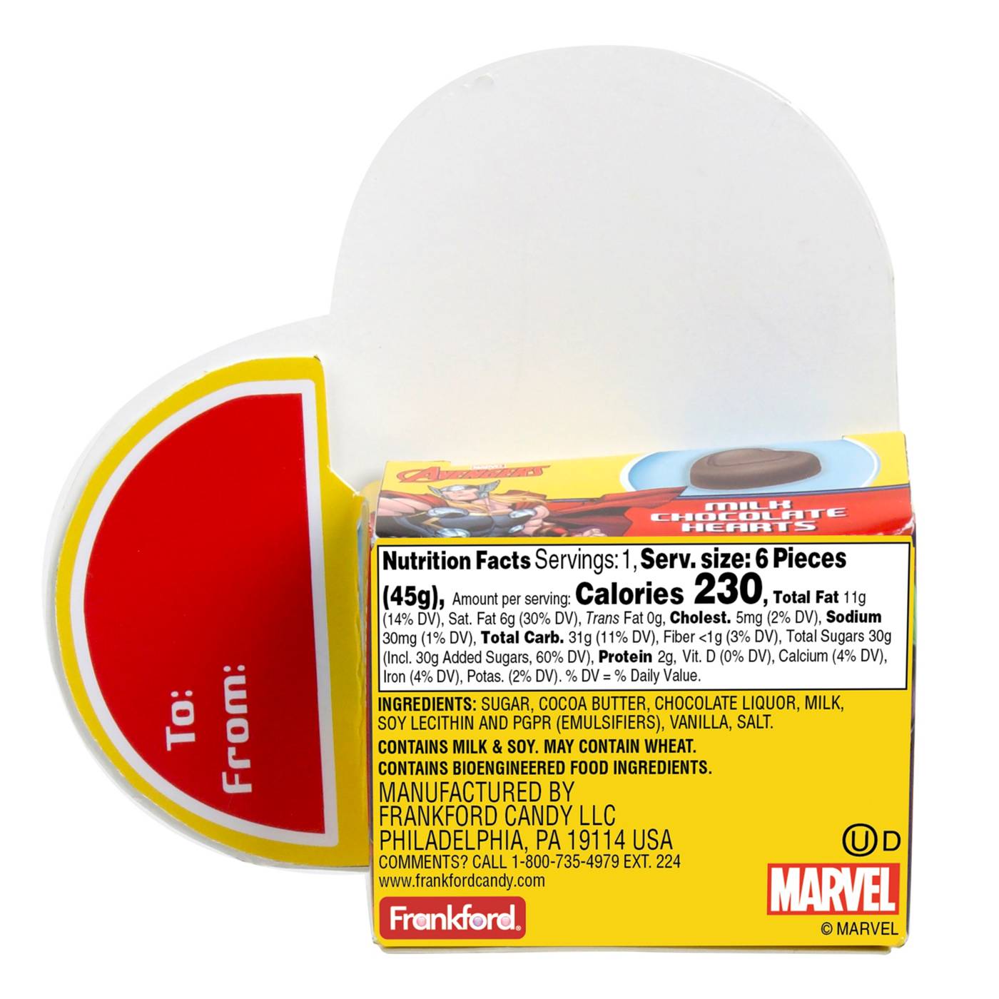Frankford Marvel Avengers Milk Chocolate Hearts Valentine's Gift Box; image 2 of 2