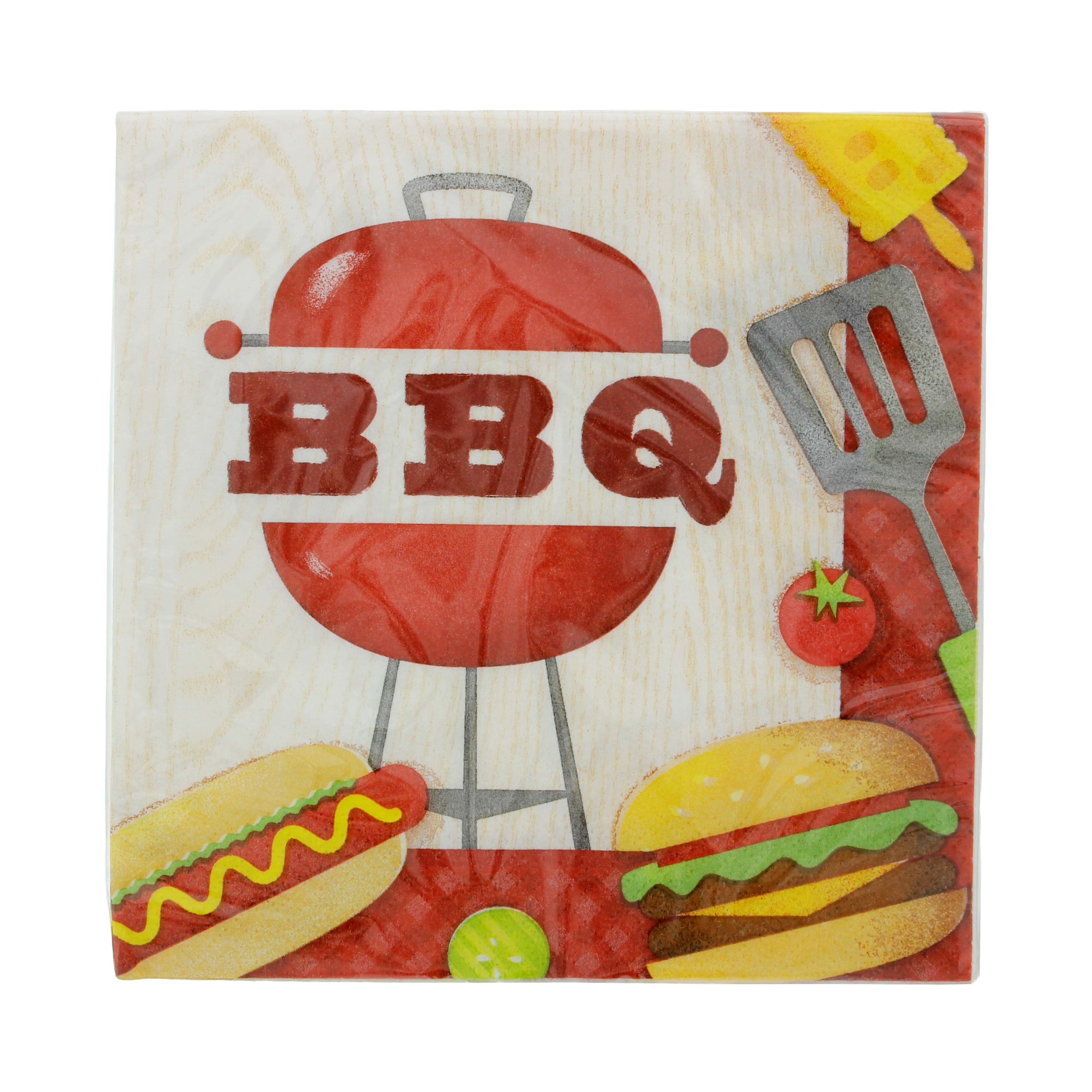 Creative Converting Lunch Napkin BBQ Time Shop Napkins & Table Cloths