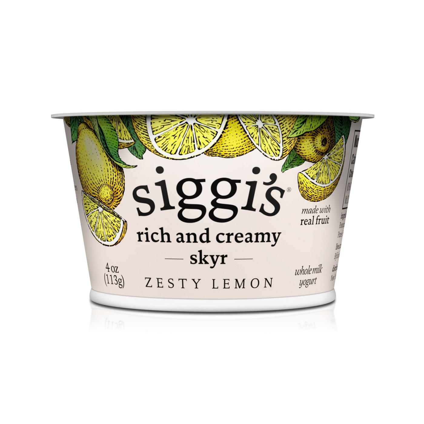 Siggi's Zesty Lemon Skyr Icelandic Rich and Creamy Yogurt; image 1 of 4