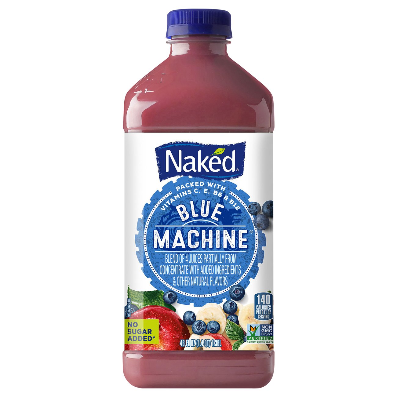 Calories in Naked Juice Boosted 100% Juice Smoothie - Blue Machine
