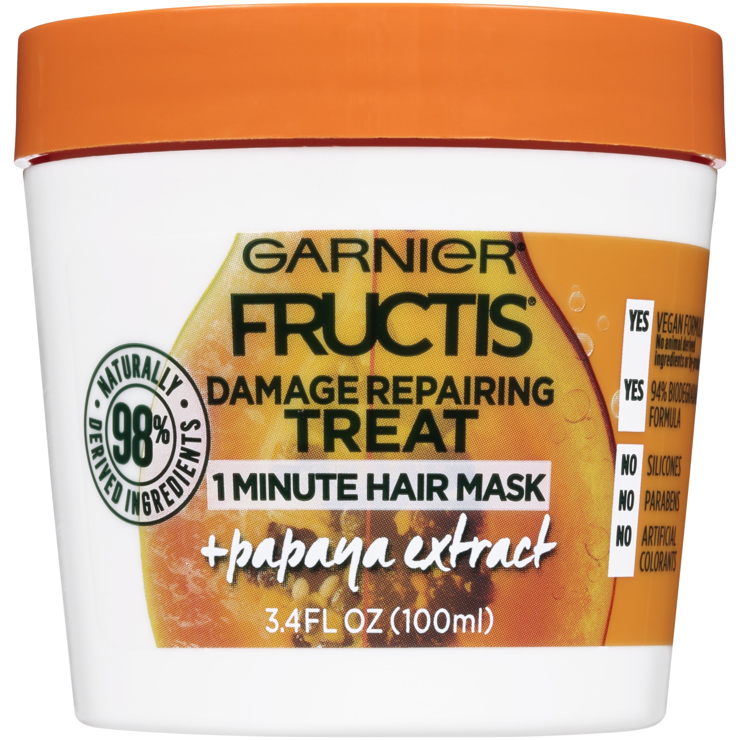 Garnier Fructis Damage Repairing Treat 1 Minute Hair Mask with Papaya Extract Shop Shampoo