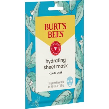Burt's Bees Hydrating Sheet Mask with Clary Sage, 1 ct