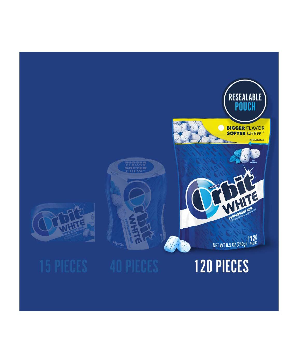 Orbit White Peppermint Sugarfree Chewing Gum - Value Pack; image 2 of 7